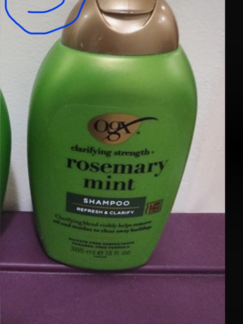 OGX Rosemary Mint Clarifying Shampoo - Green